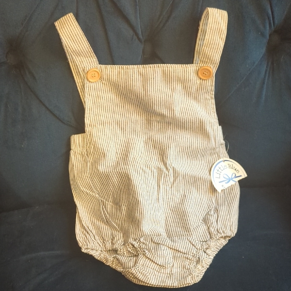Striped Baby Romper with Buttons